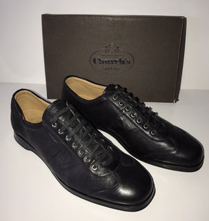 NIB 960 $ Church's English Shoes Schwarze Herren-Sneaker 12 US Hergestellt in Italien