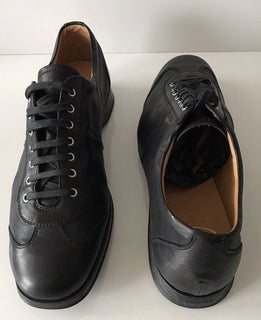 NIB 960 $ Church's English Shoes Schwarze Herren-Sneaker 12 US Hergestellt in Italien