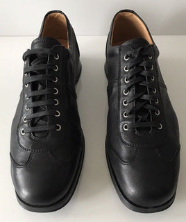 NIB 960 $ Church's English Shoes Schwarze Herren-Sneaker 12 US Hergestellt in Italien