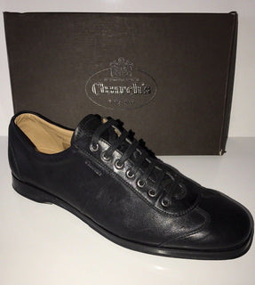 NIB 960 $ Church's English Shoes Schwarze Herren-Sneaker 12 US Hergestellt in Italien