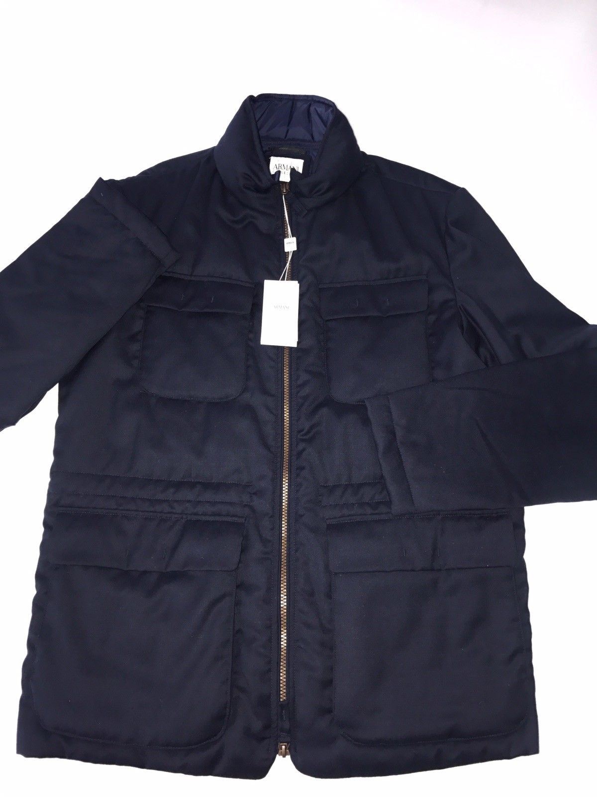 NWT $1045 Armani Collezioni Wool Navy Blue Sport Jacket 44 US (54 Eu) PCG07W