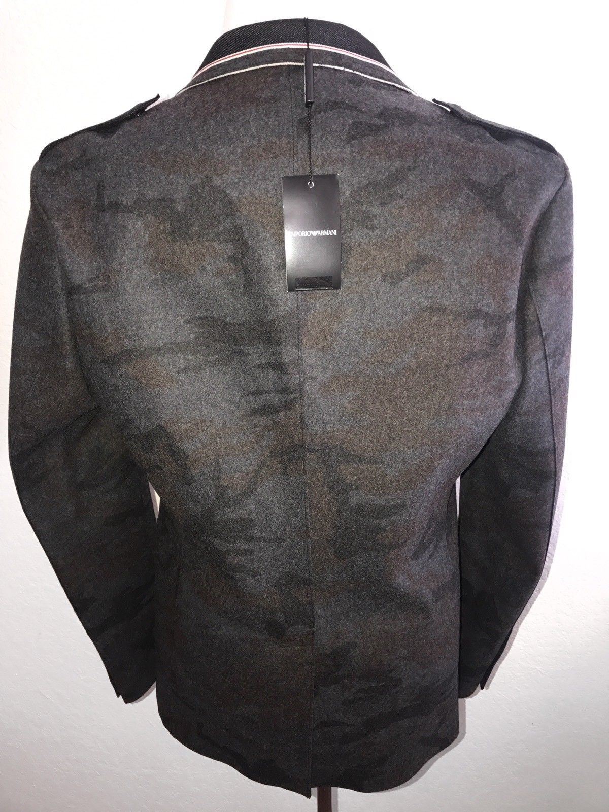 NWT $1995 Emporio Armani Camouflage Wool Blazer Jacket  52 EU  Italy U1G350