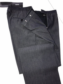 NWT $255 Boss Hugo Boss Central Mens Cotton Navy Dress Pants Size 36R US