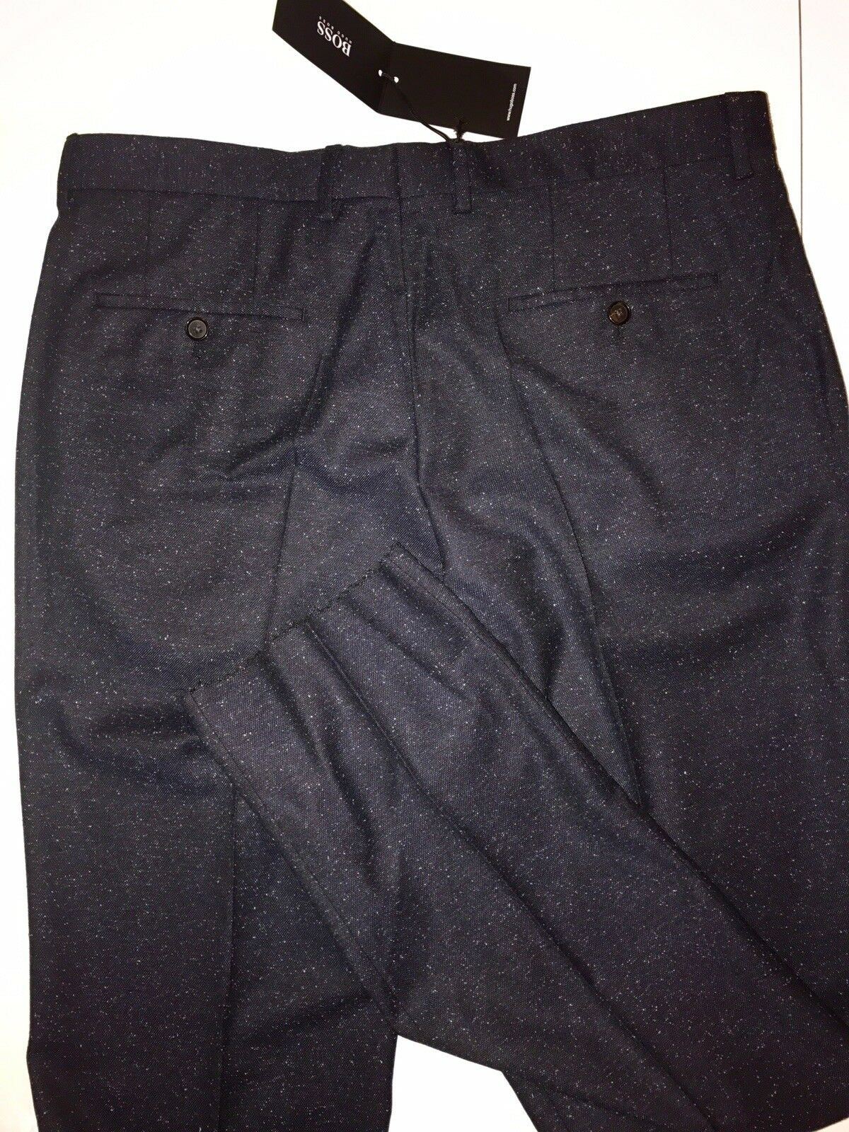 NWT $225 Boss Hugo Boss Melancey_1 Mens Blue Modern Dress Pants Size 32R US