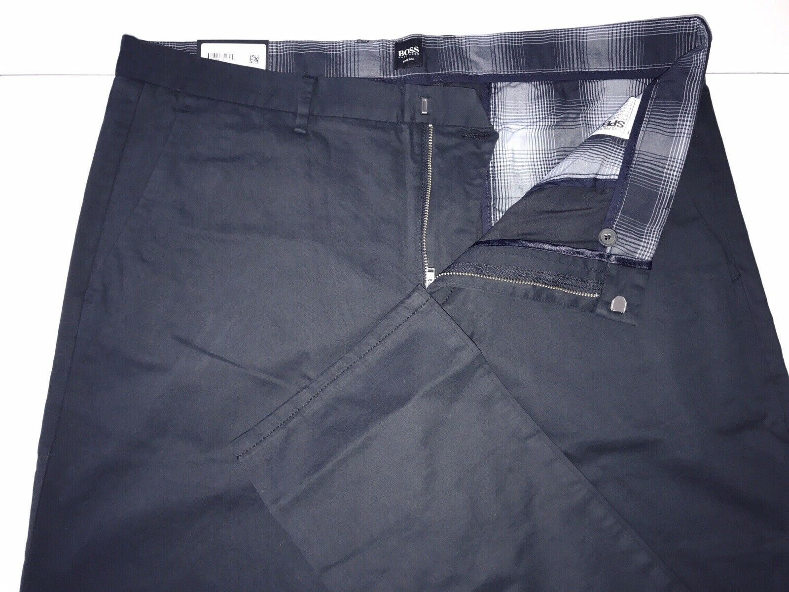 NWT $215 Boss Hugo Boss Clive Mens Cotton Slim Fit Dark Blue Pants 54 Eu(38R US)