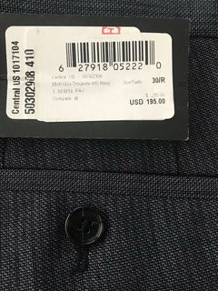 NWT $255 Boss Hugo Boss Central Mens Cotton Navy Dress Pants Size 30R US