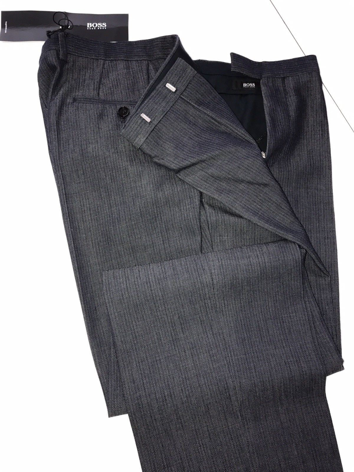 NWT $255 Boss Hugo Boss Central Mens Cotton Navy Dress Pants Size 30R US