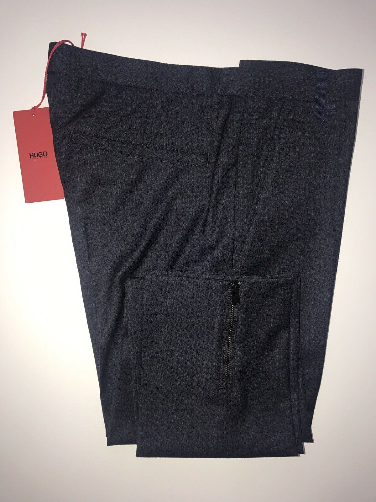 NWT $175 Boss Hugo Boss Hiw Mens Wool  Dark Blue Dress Pants Size 32R US