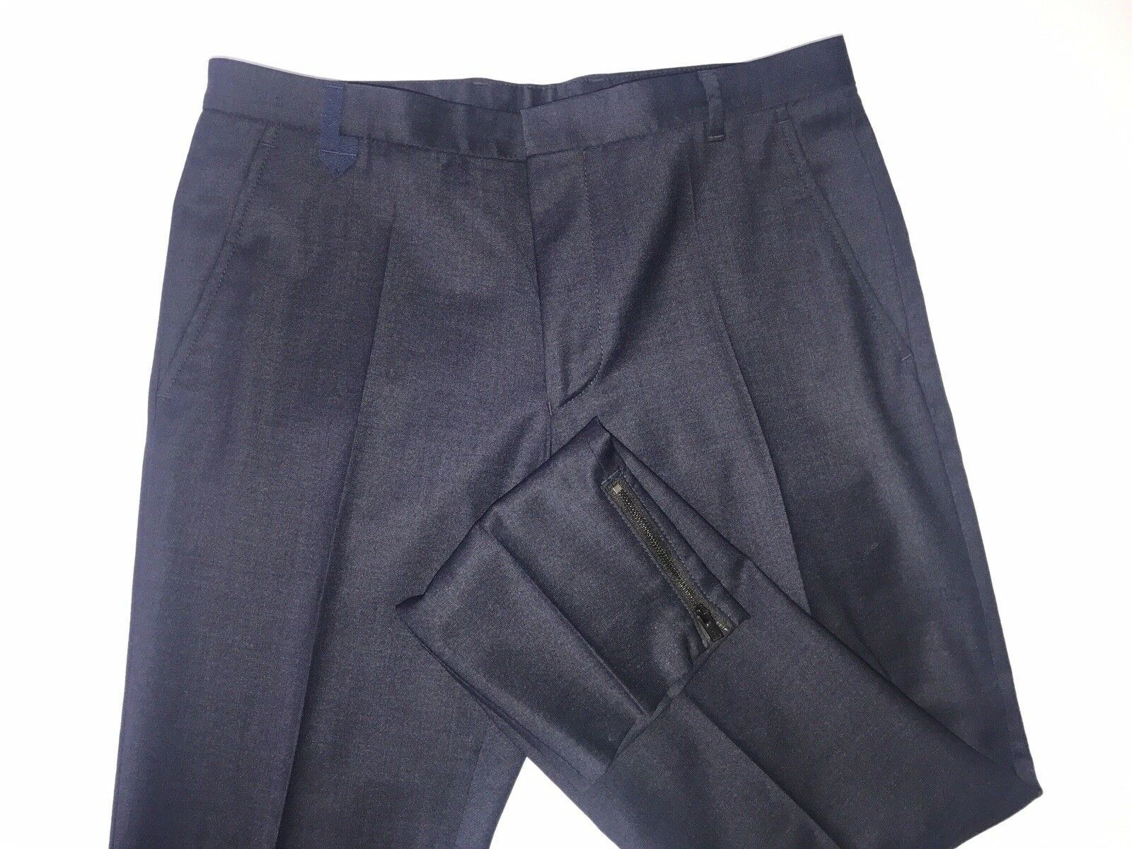 NWT $175 Boss Hugo Boss Hiw Mens Wool  Dark Blue Dress Pants Size 30R US