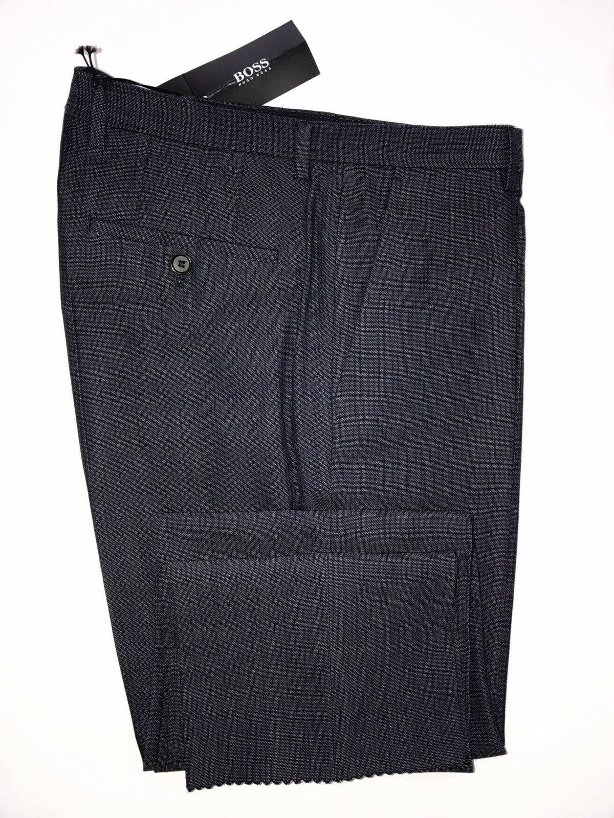 NWT $255 Boss Hugo Boss Central Mens Navy Dress Pants Size 32R US