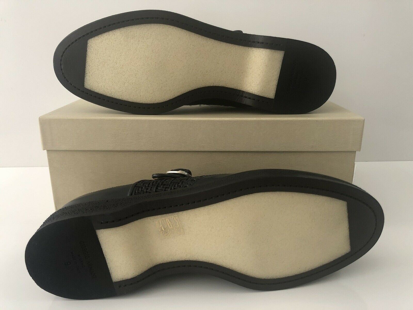 NIB $1275 Giorgio Armani Slipper Monkstrap Men’s Sandals K151 9 US X2L084 IT