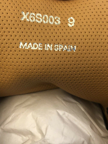 New $495 Armani Collezioni Espadrilla Mens Leather High Top Brown 10 US X6S003