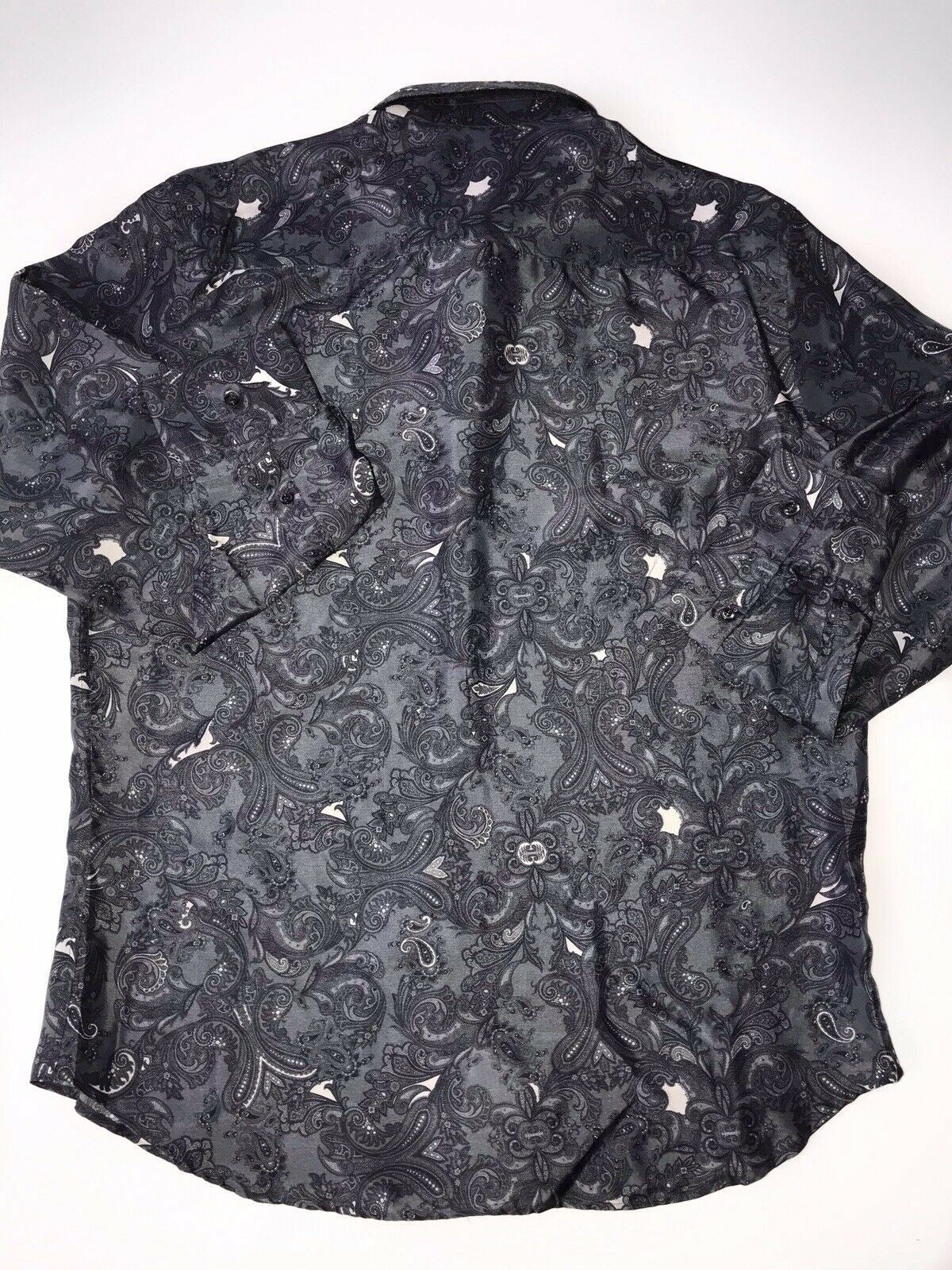 NWT $675 Emporio Armani Men's Gray Silk Dress Shirt Size 38/15 T1CC2T