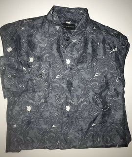 NWT $675 Emporio Armani Men's Gray Silk Dress Shirt Size 38/15 T1CC2T