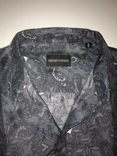 NWT $675 Emporio Armani Men's Gray Silk Dress Shirt Size 38/15 T1CC2T