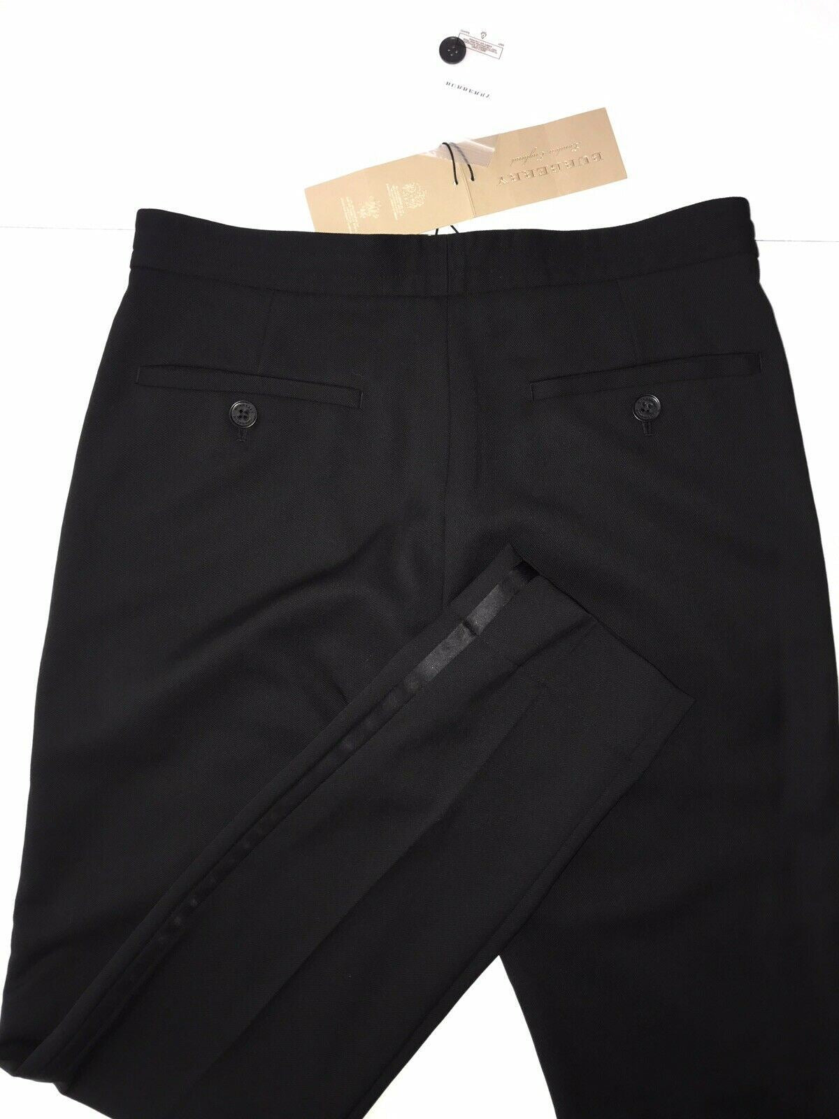 NWT 550 Burberry London Women's Wool Casual Black Pants Size 6 US (40 EU)