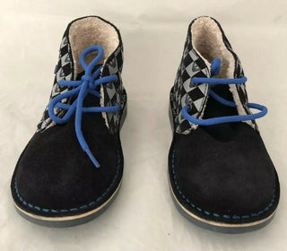 NWT $260 Armani Junior boys Navy Desert Boots Shoes 33 Eu (2 US) Portugal