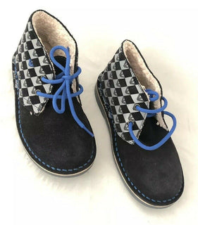 NWT $260 Armani Junior boys Navy Desert Boots Shoes 39 Eu (7 US) Portugal