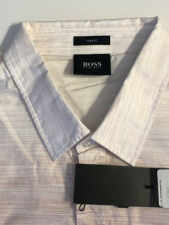 NWT $195 BOSS Hugo Boss Mens Ronny_12 Modern Red Light Slim Fit Dress Shirt XL