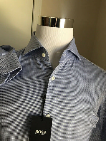 NWT $200 Hugo Boss Mens Slim Fit Tailored Blue Dress Shirt Size 42/16. BAYSUPERSTORE NWT $200 Hugo Boss Mens Slim Fit Tailored Blue Dress Shirt Size 42/16. BAYSUPERSTORE