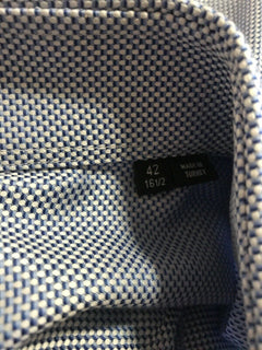 Мужская синяя классическая рубашка приталенного кроя Hugo Boss NWT, размер 42/16,5, размер 42/16,5, $200