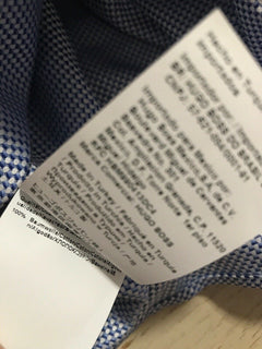 Мужская синяя классическая рубашка приталенного кроя Hugo Boss NWT, размер 42/16,5, размер 42/16,5, $200