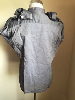 Neu mit Etikett: 825 $ Giorgio Armani Herren LT Blaues Hemd 44/17,5 Italien 