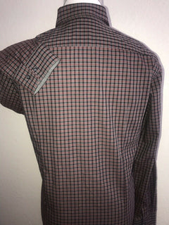 Neu mit Etikett: 245 $ Hugo Boss T-Scot maßgeschneidertes dunkelrotes Herrenhemd aus Baumwolle, Größe 2XL