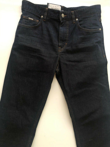 NWT $155 Hugo Boss Men's Albany Relaxed Fit Cotton Navy Denim Jeans Size 30/32