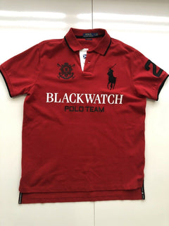 Polo Ralph Lauren Blackwatch Rotes Poloshirt mit individueller Passform L