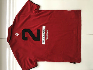 Polo Ralph Lauren Blackwatch Rotes Poloshirt mit individueller Passform L