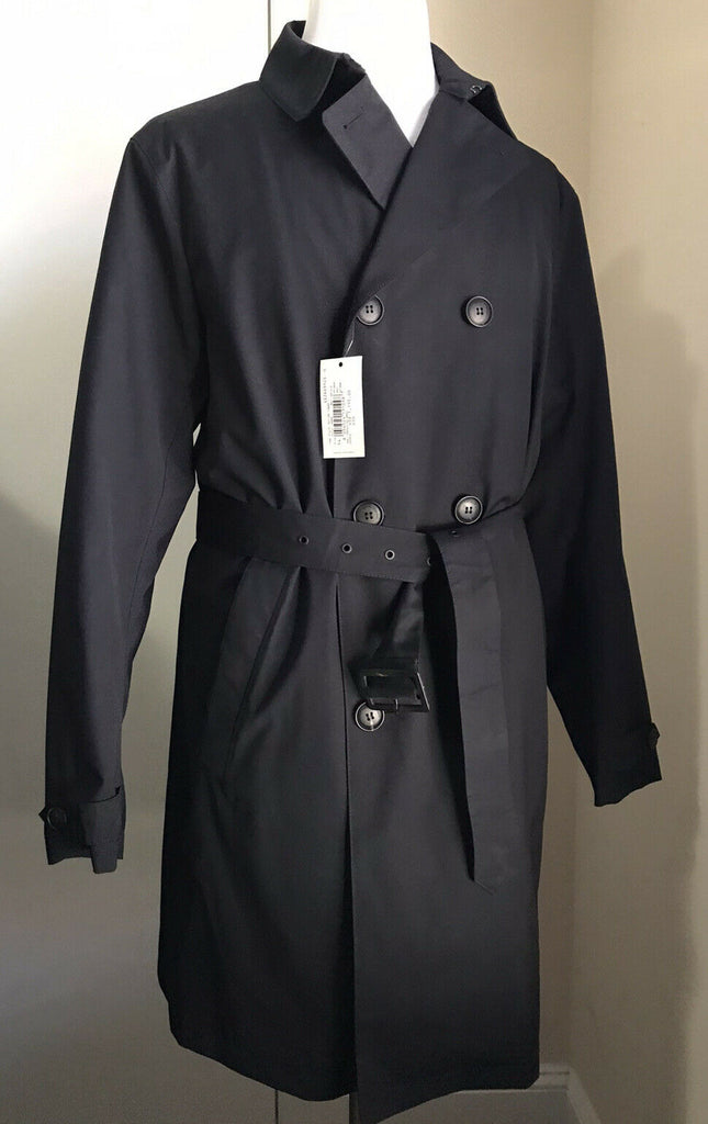 Neu mit Etikett: 1195 $ Emporio Armani Herren Trenchcoat Schwarz 44R US (54R Eu) 