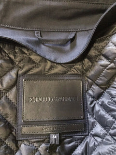 Neu mit Etikett: 1195 $ Emporio Armani Herren Trenchcoat Schwarz 44R US (54R Eu) 