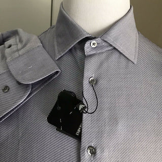 NWT $275 Emporio Armani Mens Dress Shirt LT Blue Size 41/16