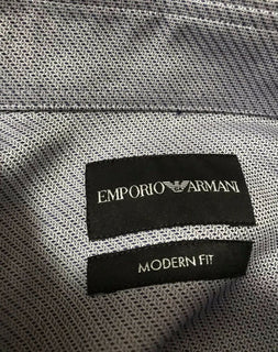 NWT $275 Emporio Armani Mens Dress Shirt LT Blue Size 41/16