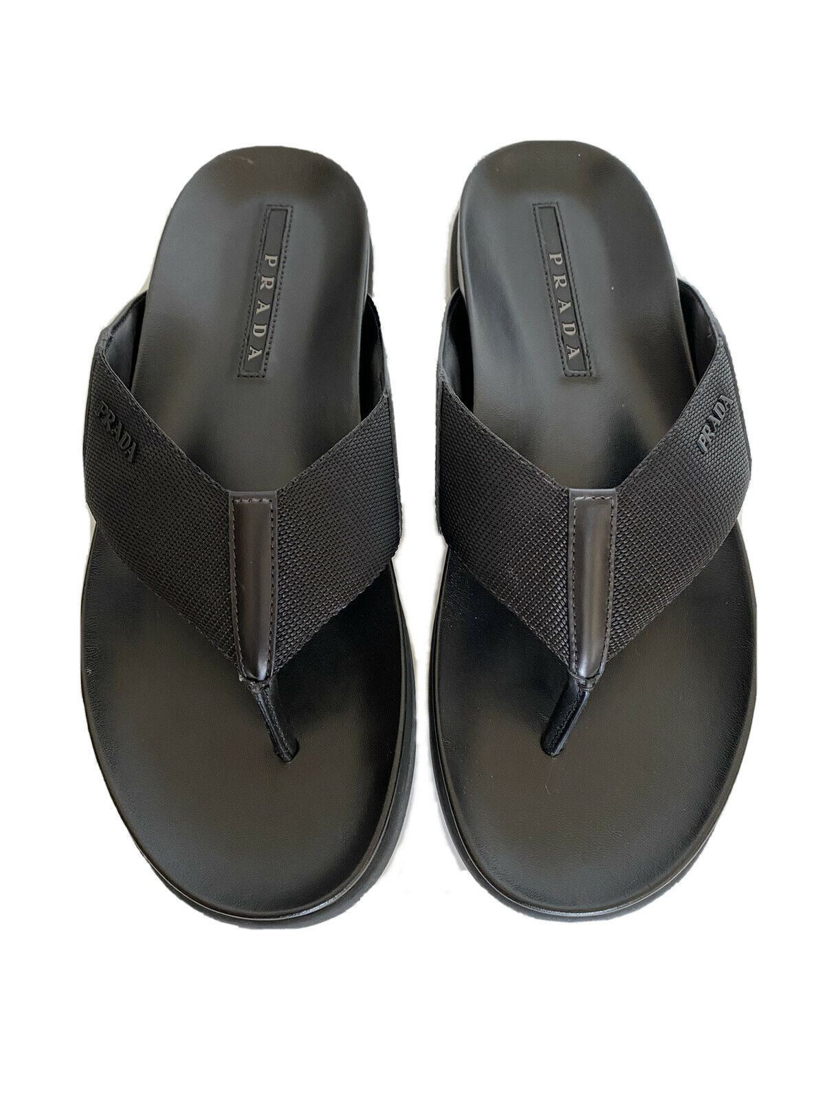 NIB $520 Prada Milano Мужские сандалии-шлепанцы Обувь Черный 7 США 2Y3030 Италия 