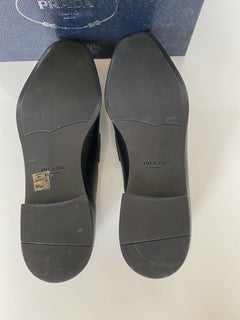 NIB PRADA Herren schwarze Lederschuhe 13 US (Prada 12) 2DC135 Italien 