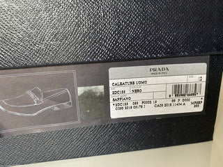 NIB PRADA Herren schwarze Lederschuhe 13 US (Prada 12) 2DC135 Italien 