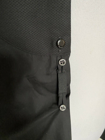 NWT 525 долларов США Emporio Armani, черная классическая рубашка с корейским воротником, размер 40/15,75 11CS3T