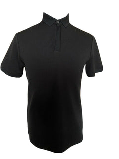 NWT 245 $ Emporio Armani Kurzarm-Poloshirt in Schwarz 3G1F72