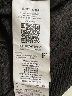 NWT 245 $ Emporio Armani Kurzarm-Poloshirt in Schwarz 3G1F72
