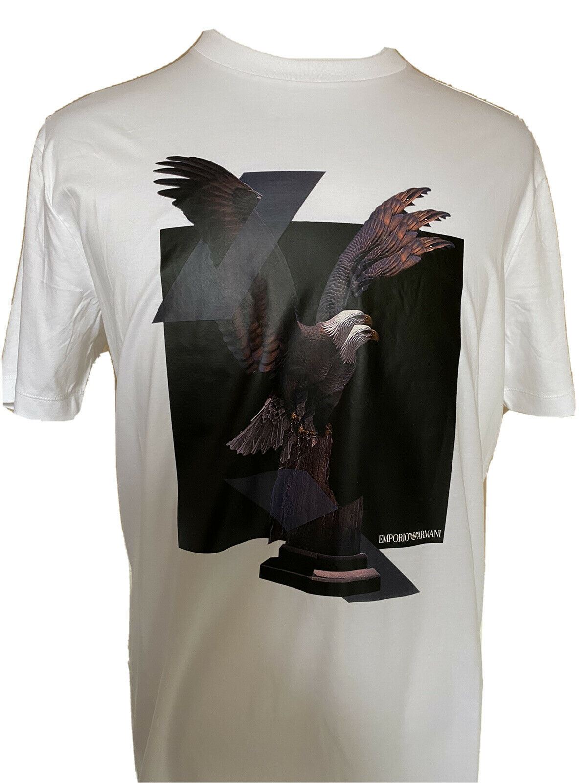 NWT $225 Emporio Armani Белая футболка с коротким рукавом и рисунком орла 3XL 3G1T70
