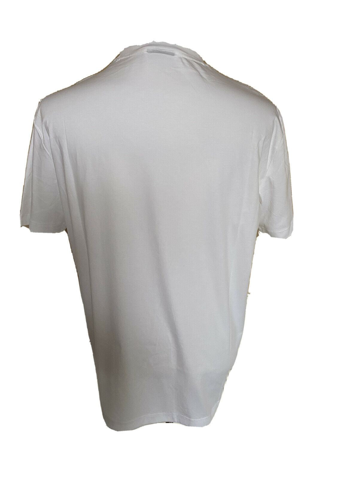 NWT 225 $ Emporio Armani Weißes Kurzarm-T-Shirt mit Adlergrafik 3XL 3G1T70