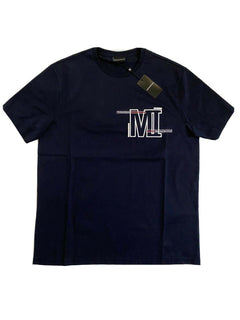 NWT $195 Emporio Armani Men's Short Sleeve Manzoni 31 Blue T-Shirt 2XL 3G1TM2
