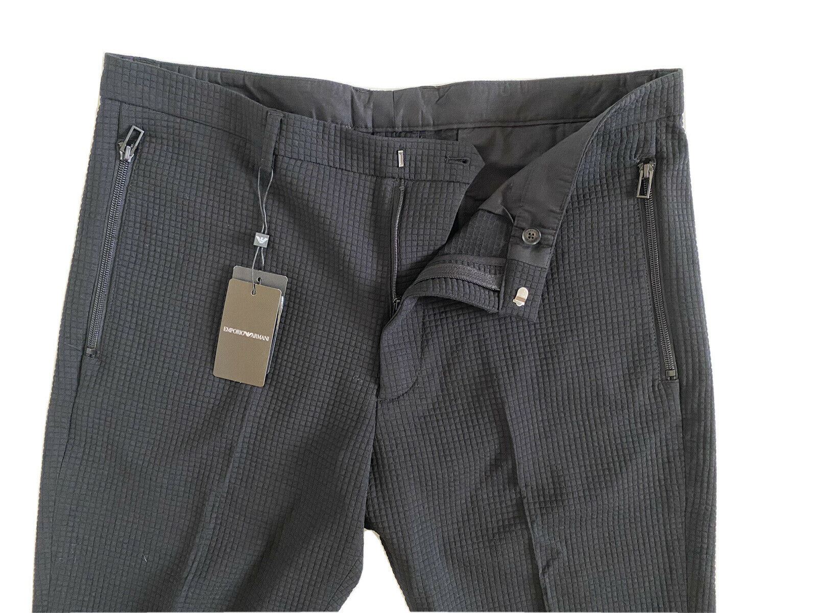 NWT $445 Emporio Armani Мужские черные повседневные брюки размер 36 США (52 евро) 3G1PP6
