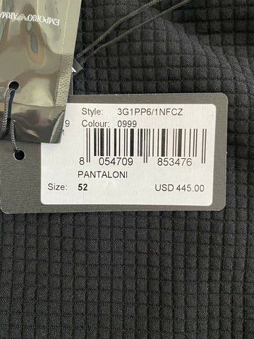 NWT $445 Emporio Armani Mens Black Casual Pants Size 36 US (52 Euro) 3G1PP6