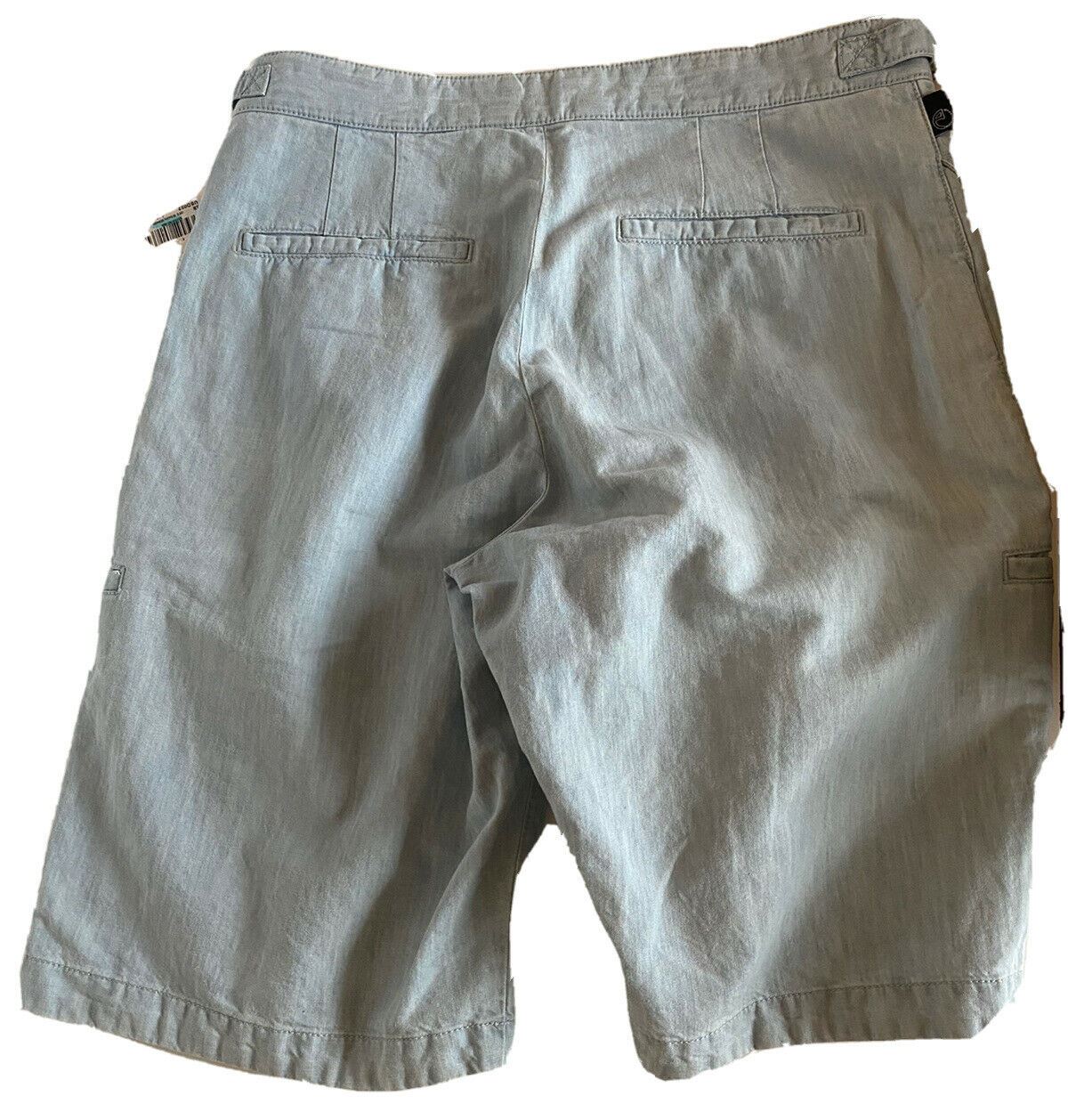 Neu mit Etikett: 495 $ Armani Collezioni Herren-Hellblau-Shorts, Größe 30 US (46 Eu) TCP82S