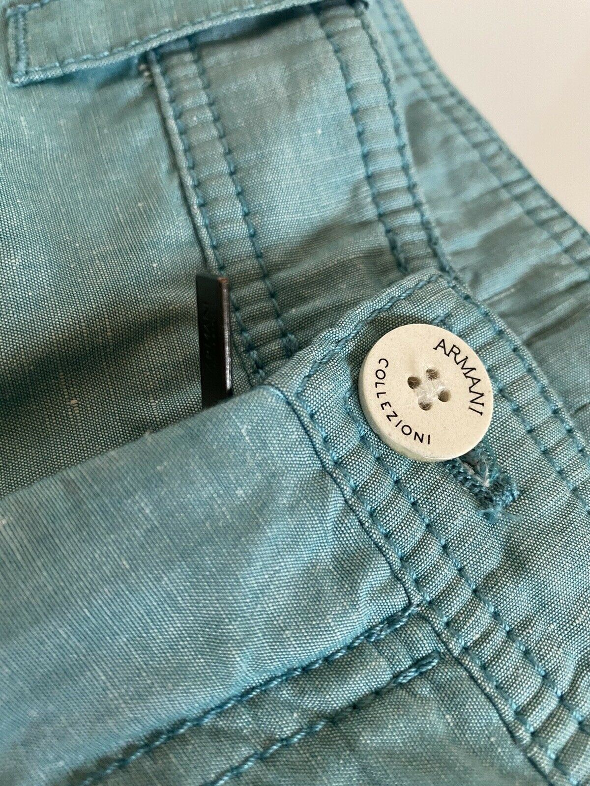 Neu mit Etikett: 295 $ Armani Collezioni Hellgrüne Shorts für Herren, Größe 30 US (46 Eu) NCP80S
