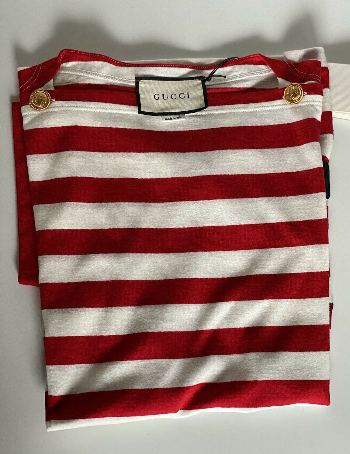 NWT Gucci Women’s  Red/White Top Size 8 Made in Italy