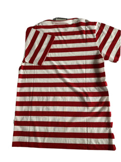 Neu mit Etikett: Gucci Damen-Top in Rot/Weiß, Größe 8, hergestellt in Italien